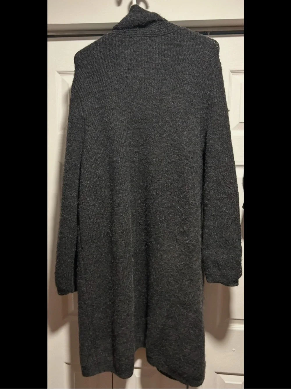 Ava & Viv Dark Gray Open-Front Long Cardigan - Picture 2 of 5